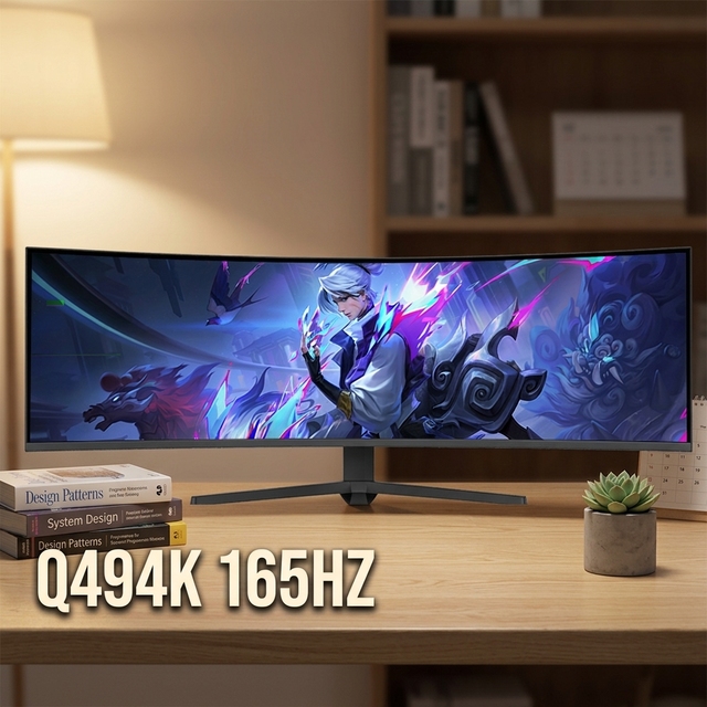 LCD 49 Inch 165Hz Curved Gaming Monitor Wholesale 4K 5K Display 100%sRGB 3C certified monitor