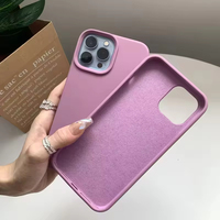 Étui de téléphone en silicone liquide de luxe avec design de dessin animé, anti-traces de doigts et protection à 360° pour les modèles 11-15 et X-XR-XS
