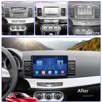 Carplay 8 Core 8+128GB GPS Navigasi Android 15 Video Mobil untuk Mitsubishi Lancer 2007-2015 Pemutar Multimedia Radio Stereo