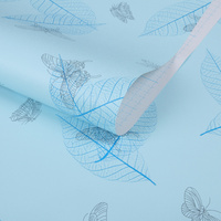 Film adhésif décoratif pour meubles et murs en PVC, motif feuilles colorées Jinyi, pour chambre d'enfant, autocollant et facile à poser.