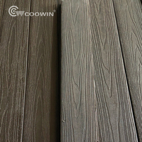 Dalles de terrasse composites WPC en bois-plastique 3D gaufré, imperméables et ignifuges, pour vente en gros et pose DIY