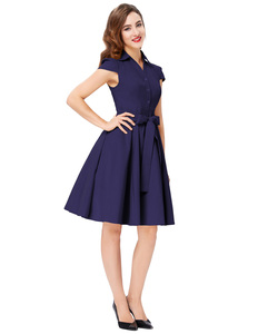 Collar high stretchy <strong>1950s</strong> cheap vintage <strong>dress</strong> shirt retro vintage style grace karin cap sleeve