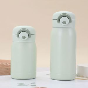Bouteille d'eau isotherme en acier inoxydable avec bouton-poussoir anti-fuite, couleur pastel macaron, pour enfants et étudiants, impression personnalisée disponible, vente en gros - Product Image 2