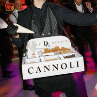 Chariot mobile de cannelés blanc pour mariage, idéal pour la décoration de la piste de danse et les événements festifs