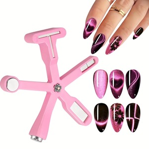 Aimants à ongles 6-en-1 pour motifs, effet œil de chat, lumière latérale, demi-lune, fleur de marguerite, French Manucure, aimants UV pour ongles, outils de manucure - Product Image 1