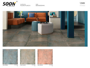 กระเบื้องพอร์ซเลนทนทานขนาด600X600มม. 12มม. สำหรับงานหนักกระเบื้องพอร์ซเลนสไตล์แฟนซี - Product Image 2