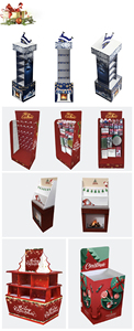 Рождественский подарок на заказ, стойка для витрины, картонная стойка для супермаркета - Product Image 3