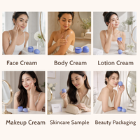 Pot à crème en PP à double paroi de 30 ml et 50 ml, conteneur cosmétique mat avec couvercle en dôme pour crème pour le visage, crème de nuit, emballage