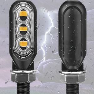 Luz Intermitente LED Mini Impermeable para Motocicleta, Indicador Trasero Universal de 3 LED - Product Image 1
