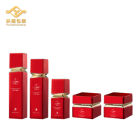 Lotion Wajah Luxury Square Face Lotion Luxury 50g Botol Krim Kaca 30ml 100ml 120ml Wadah Perawatan Kulit Set Botol Kosmetik Wajah untuk Semalaman