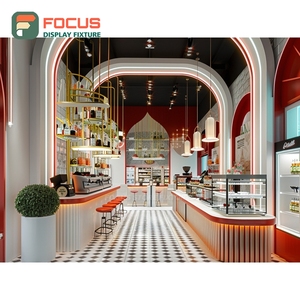 Mostrador Profesional para Servicio de Café, Estación de Barista, Estante para Caja Registradora, Base de Nogal, Mostrador para Cafetería - Product Image 3