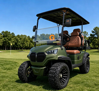 Voiturette de golf électrique surélevée sur mesure, chariot électrique de tourisme sur mesure avec sièges en cuir