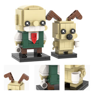 MOC7513 Wallace & <span class=keywords><strong>Gromit</strong></span> 195ชิ้นอิฐหัวสี่เหลี่ยมอิฐดินเหนียวภาพยนตร์การ์ตูนประกอบโมเดลพลาสติก DIY อาคารบล็อกของเล่นของขวัญสำหรับเด็ก - Product Image 6