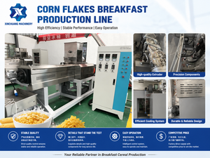 Machine d'Extrusion Alimentaire Électrique Entièrement Automatique en Gros pour Usine, Équipement de Fabrication de Céréales de Petit-Déjeuner à Base de Farine de <span class=keywords><strong>Blé</strong></span>, Flocons de Maïs - Product Image 3