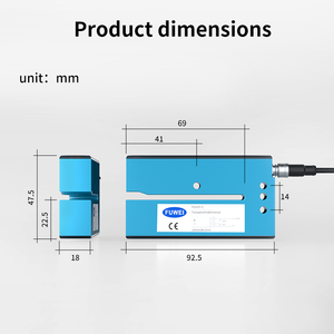 FUWEI FGU03-C 초음파 라벨 센서 NPN+PNP 듀얼 출력 볼트 설치형 투명 금속 라벨 검사 라벨링용 - Product Image 6