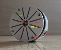 Boîtier de jonction rond en alliage d'aluminium pour caméra de vidéosurveillance, support de base pour caméra de sécurité avec rangement de câbles, compatible avec la plupart des caméras de sécurité