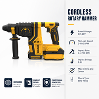 Marteau perforateur rotatif 20V sans balais 26mm avec éclairage LED intégré et commande 6 vitesses