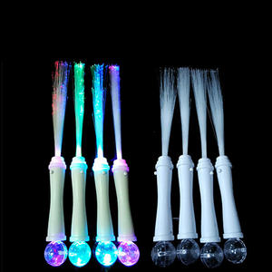 Fiber optik değnek çok renkli parlak çubuk kolye plastik LED Fiber optik değnek yanar - Product Image 5