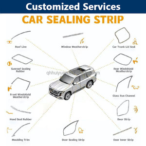 Cho TOYOTA cho Land Cruiser bên ngoài cửa cơ thể phần Xe Cửa sổ con dấu cao su vành đai thời tiết dải - Product Image 4