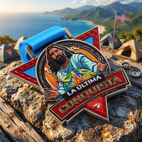 Medaglia Religiosa in Lega di Zinco Smaltata, Souvenir per Chiesa, Personalizzabile con Ritratto e Colorazione 3D
