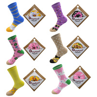 Spot Creative Mid-tube Fun Chaussettes Donut Fabricants d'emballages Vente en gros Automne Unisexe