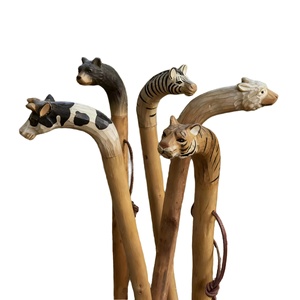 Customized Wooden <strong>Walking</strong> <strong>Stick</strong> with Animal Shape for Hiking Camping - Product Image 6