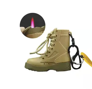 Multi-function Creative Mini Boot shape Lighter,Windproof Refillable Cigarette Gas Shoes Lighter With Bottle Opener and Keychain