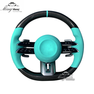 El volante azul de <span class=keywords><strong>Tiffany</strong></span> con libélula de fibra de carbono es adecuado para Mercedes-Benz ABSCSEG-Class GLE GLC GLK CLA SLC CLS - Product Image 1