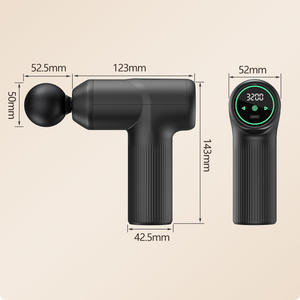 Mini pistola de masaje silenciosa de 143 mm x 123 mm x 52,5 mm con motor sin escobillas de 1200-3200 rpm y recargable por USB - Product Image 1