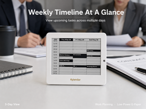 Kylendar Mini 4.2 "E-Paper Calendrier Intelligent WiFi Synchronisation Automatique Bureau Calendrier Planificateur Horloge Mondiale Météo Stock <span class=keywords><strong>Nouvelles</strong></span> - Product Image 2