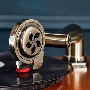 Tocadiscos de Vinilo de 3 Velocidades con Bluetooth, Bocina de Cobre, Mueble Decorativo Vintage, Audio de Alta Fidelidad - Product Image 6