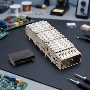 อะแดปเตอร์แปลงสัญญาณแสง QSFP+ Cage Assembly รุ่น QSFPK-PF-02 ของแท้จาก Samtec ความเร็วสูง 40G/100G สำหรับเชื่อมต่อไฟเบอร์ออปติก ผลิตในสหรัฐอเมริกา - Product Image 2