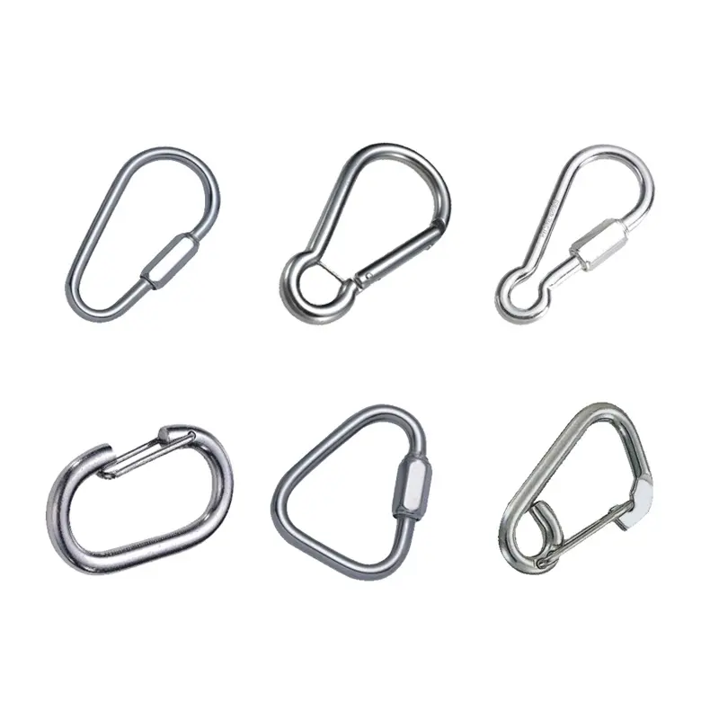 스테인레스 스틸 안전 나사 너트 스냅 Carabiner DIN5299 스프링 후크