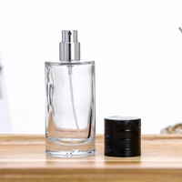 Flacon de parfum en verre transparent vide de 25 ml, 50 ml, 100 ml avec bouchon magnétique