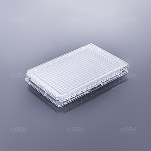 Plaque de culture cellulaire à fond plat de 384 puits, consommables de laboratoire jetables pour la culture cellulaire - Product Image 3