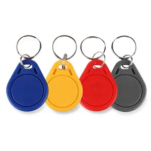 Rfid keyfob rid keyfob 125khz הסיטונאי פלסטיק עמיד למים אלקטרוניים 14443a מפתח תג