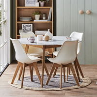 Chaises de salle à manger tulipe en plastique blanc moderne tournant design victorien pour café restaurant appartement parc-vente en gros