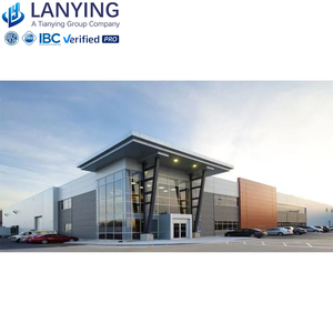 Phong cách công nghiệp Miễn phí thiết kế kết cấu thép đúc sẵn hiện đại ánh sáng nhà kho hội thảo văn phòng xây dựng siêu thị giá - Product Image 3