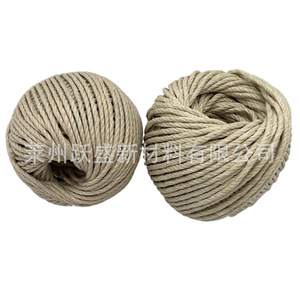 Le fabricant fournit des cordes en chanvre blanchies et polies de 3 mm et 4 mm, des cordes en chanvre patinées, des cordes en chanvre pur, en bobines de 43 m. - Product Image 1