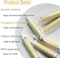 Ampoule LED SMD R7S 118MM SKY Factory 220V 15W à double extrémité pour éclairage de garage, projecteur et lampes sur pied AC