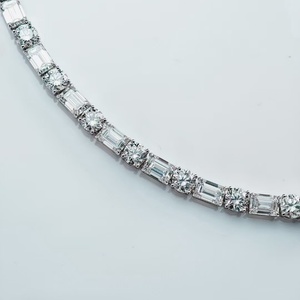 Bracelet tennis en diamant de laboratoire, or 14K 18K, taille brillant rond, DEF VVS VS, bijoux élégants pour femmes - Product Image 1