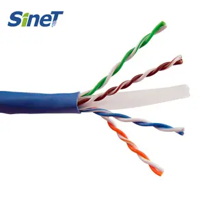 Beli harga pabrik OEM Gratis kabel Cat6 fleksibel 4 pasang kabel tembaga polos LSOH Cat 6 305m/box LSZH Cat6 UTP