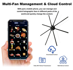 Incredibile Effetto Display 3D 4K 2500 Nits, Sistema di Ventole Olografiche Multi-Misura 65-180cm per Display a Giunzione Continua, Ventola Olografica 3D - Product Image 2