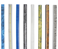 Diffuseur de bande d'extrusion en plastique LED, PC flexible, noir marbré, opale, plusieurs couleurs, abat-jour de canal, lumière linéaire, couverture