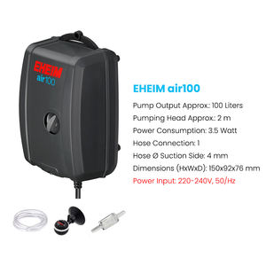 Eheim airflow אוויר מתכווננת מים מתוקים מים מים מיכל מים משאבת אוויר אוויר 100/200/400 עם חברת תעופה מפזרת אבן אוויר - Product Image 4