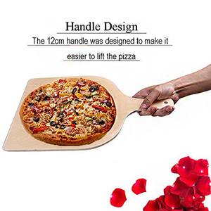 Pala Scorrevole per <span class=keywords><strong>Pizza</strong></span>, Accessorio da Cucina Multifunzionale in Legno Naturale con Manico - Product Image 2