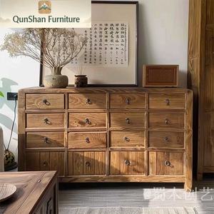 Mueble de Almacenamiento Moderno de Estilo <span class=keywords><strong>Chino</strong></span> con Ocho Cajones, de Madera Maciza de <span class=keywords><strong>Olmo</strong></span> Rústico, para Organización del Hogar y Villas - Product Image 6