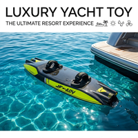 Jetboard double pour le surf, personnalisable en gros, avec garniture jaune néon, coque graphite, injection électronique de carburant, réservoir de grande capacité, vitesse 62 km/h