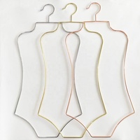2025 Durable argent métal cintre corps forme métal Bikini maillots de bain cintre pour adultes enfants garde-robe maillot de bain