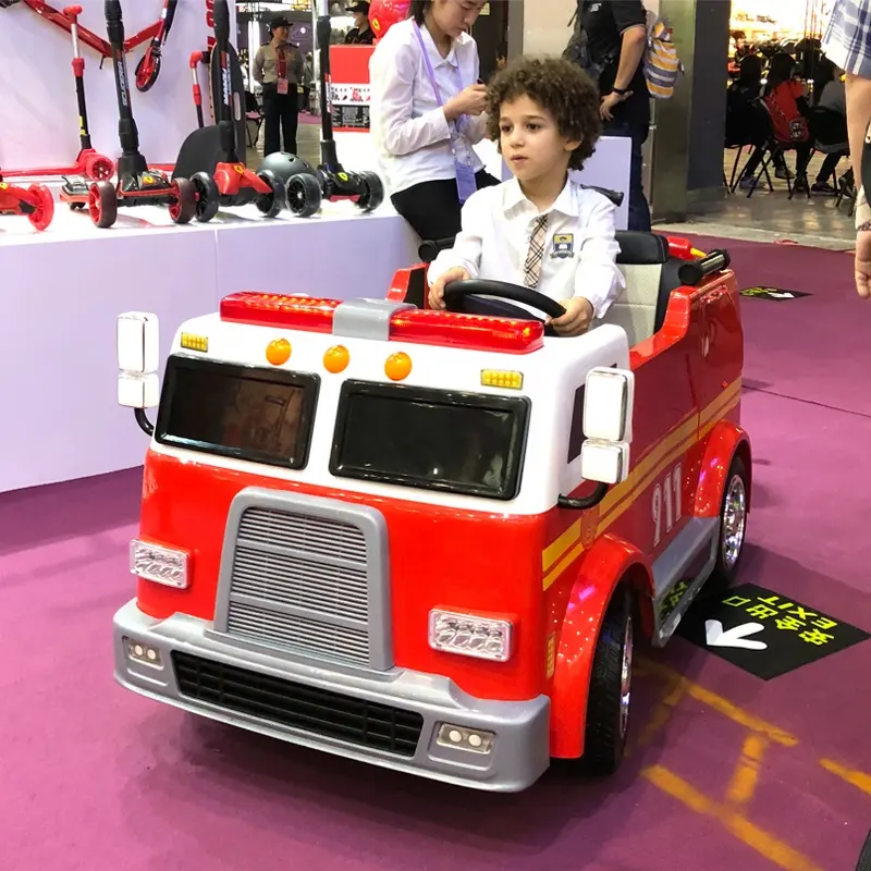 Camion électrique de lutte contre l'incendie pour enfants, jouet, camion, batterie, voiture électrique, 24v